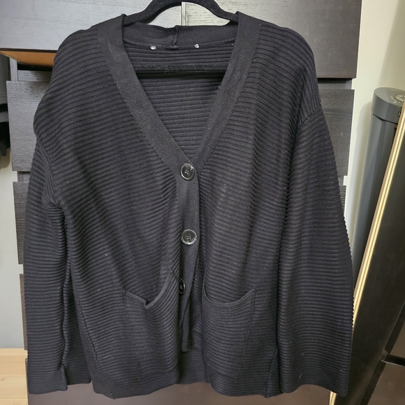 Zara Black Ribbed Cardigan - Picture 2 of 6